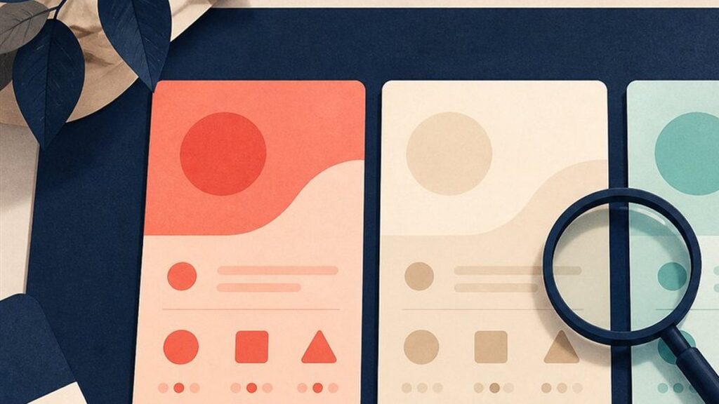 Editorial illustration of a clear side-by-side comparison laid out on paper.